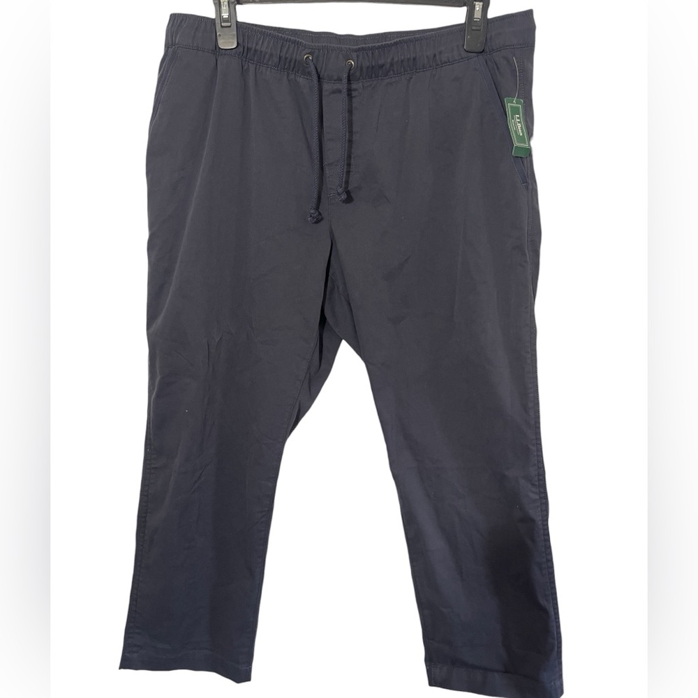L.L.Bean Men’s Comfort Stretch Dock Pants Drawstring Navy Size XL